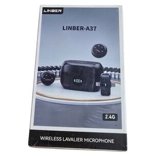 Black Wireless Lavalier Microphone